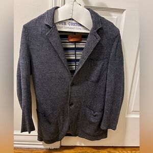 Missoni Navy and White Cardigan Sweater